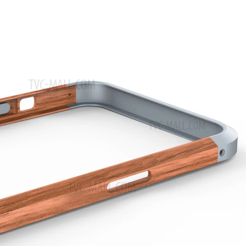 Ultra Thin Hard Metal Aluminum Alloy Wooden Protect Bumper Frame Case