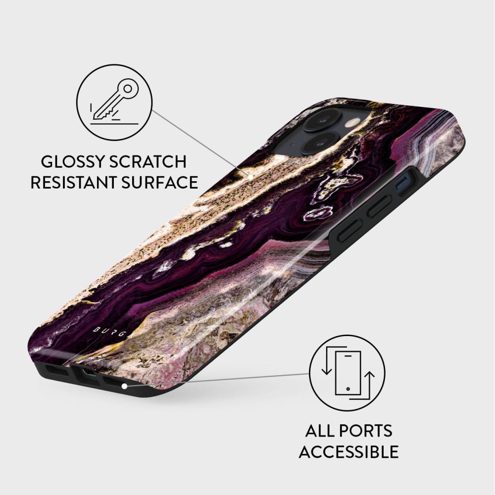 Purple Skies - Marble iPhone 15 Case