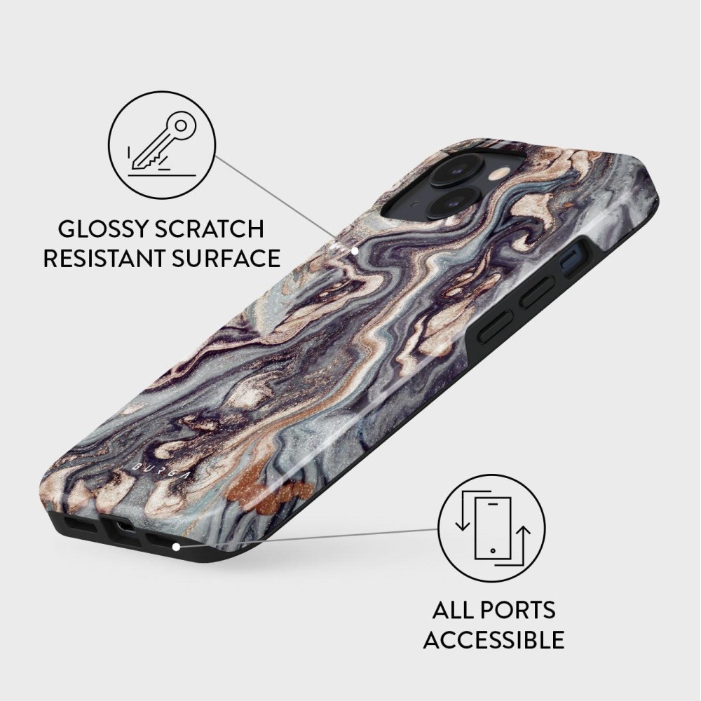 Snow White - Marble iPhone 15 Case