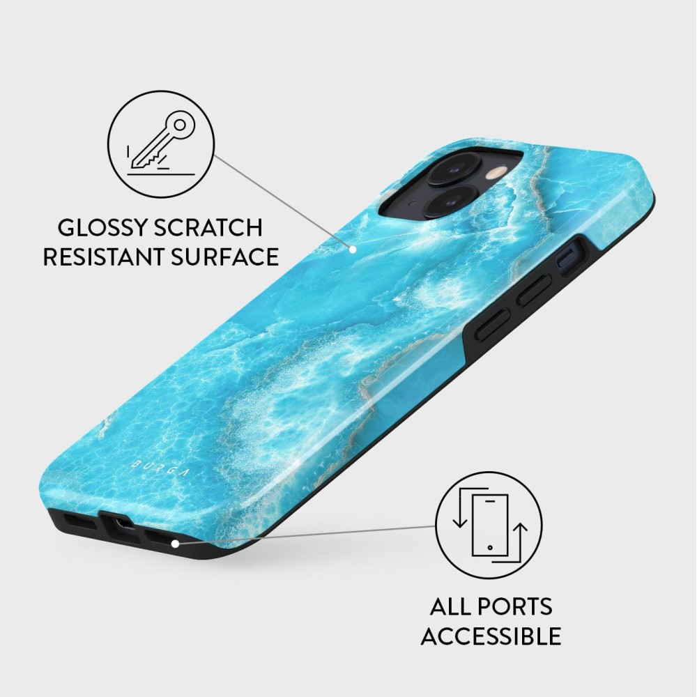 Ocean Waves - Blue iPhone 15 Case