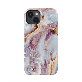 Frozen Leaves - Cute Marble iPhone 15 Case