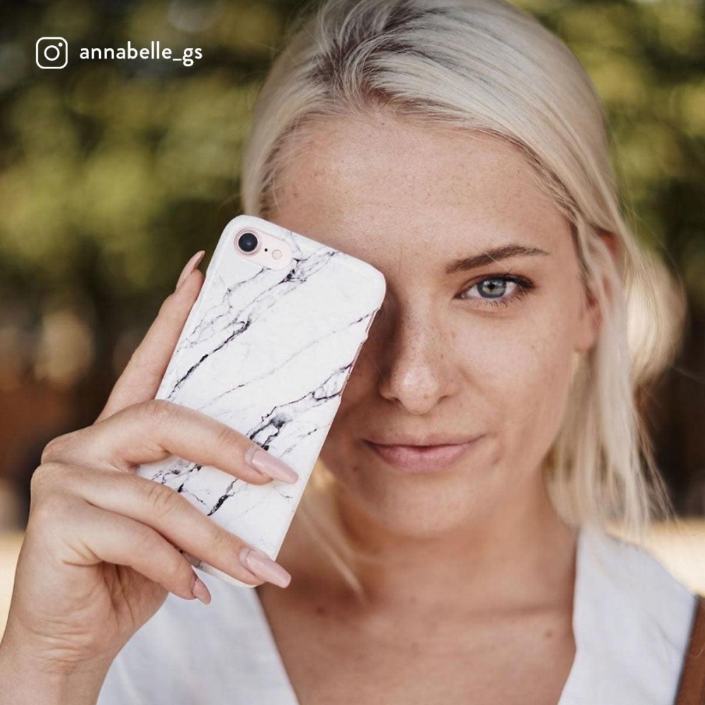Satin White - Marble iPhone 15 Case