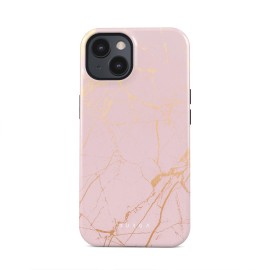 Peachy Gold - Pink Marble iPhone 15 Case
