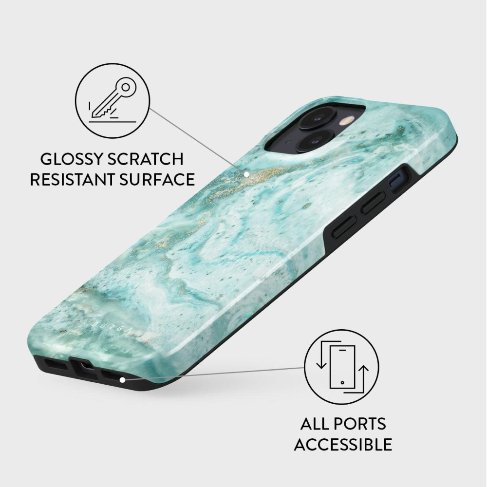 Uluwatu Waves - Teal iPhone 15 Case